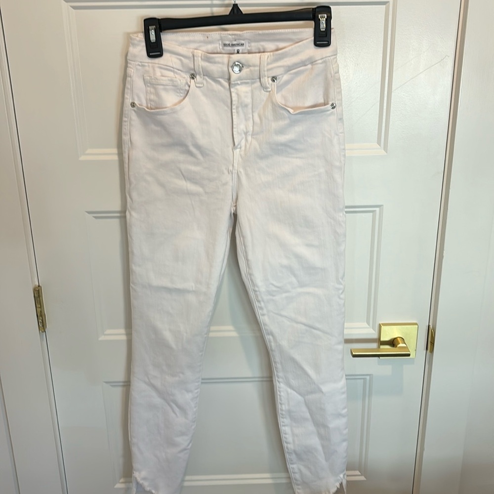 White high rise denim